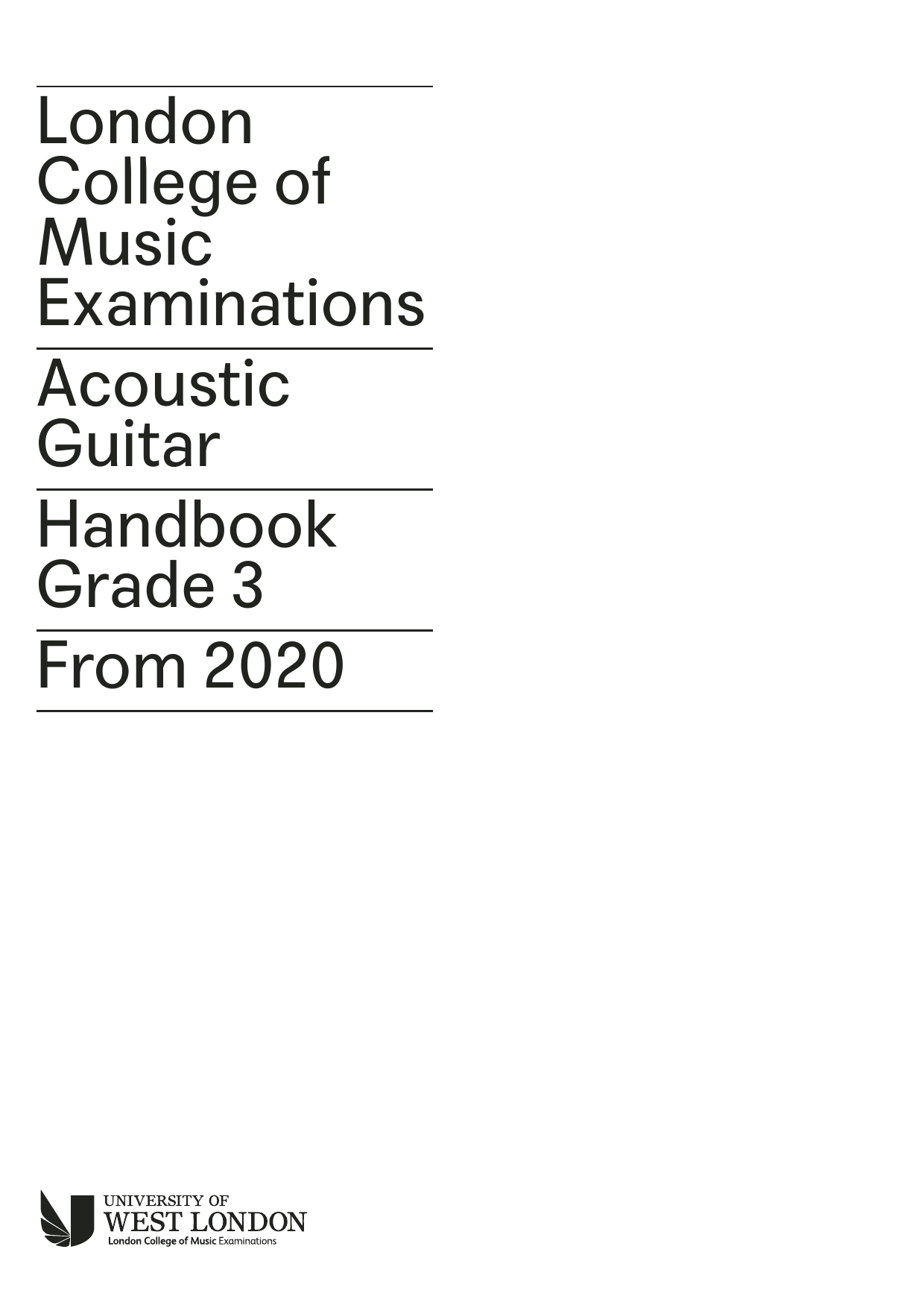 LCME LCME Acoustic Guitar Handbook Grade 3 2020 sheet music notes and chords arranged for Instrumental Method
