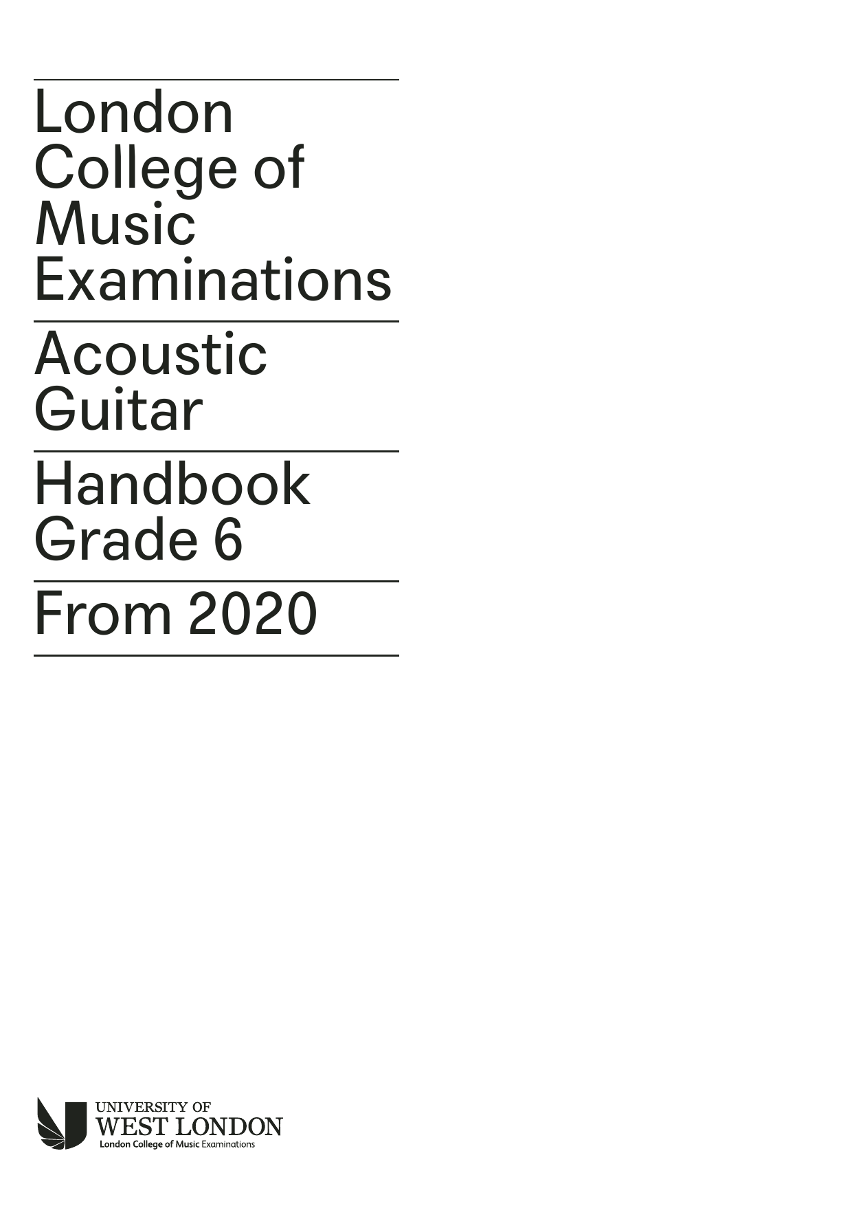 LCME LCME Acoustic Guitar Handbook Grade 6 2020 sheet music notes and chords arranged for Instrumental Method