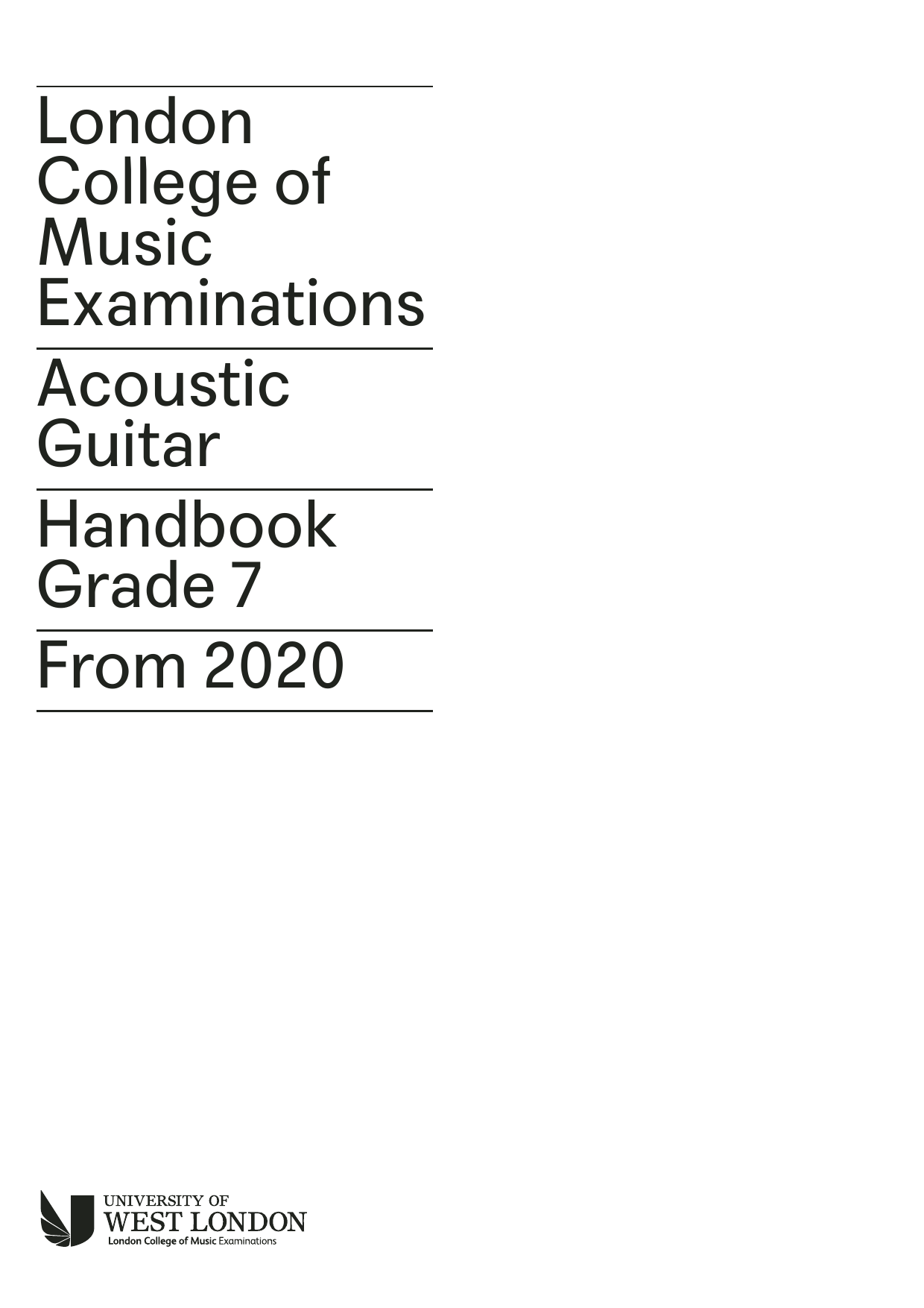 LCME LCME Acoustic Guitar Handbook Grade 7 2020 sheet music notes and chords arranged for Instrumental Method