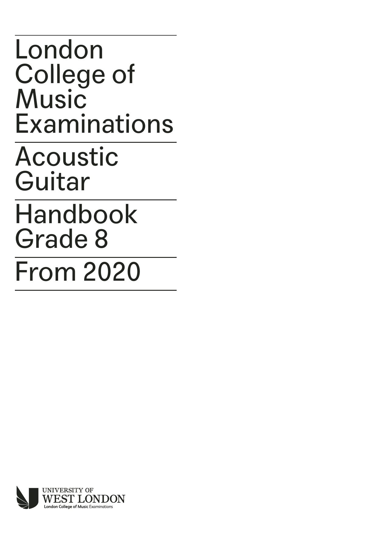 LCME LCME Acoustic Guitar Handbook Grade 8 2020 sheet music notes and chords arranged for Instrumental Method