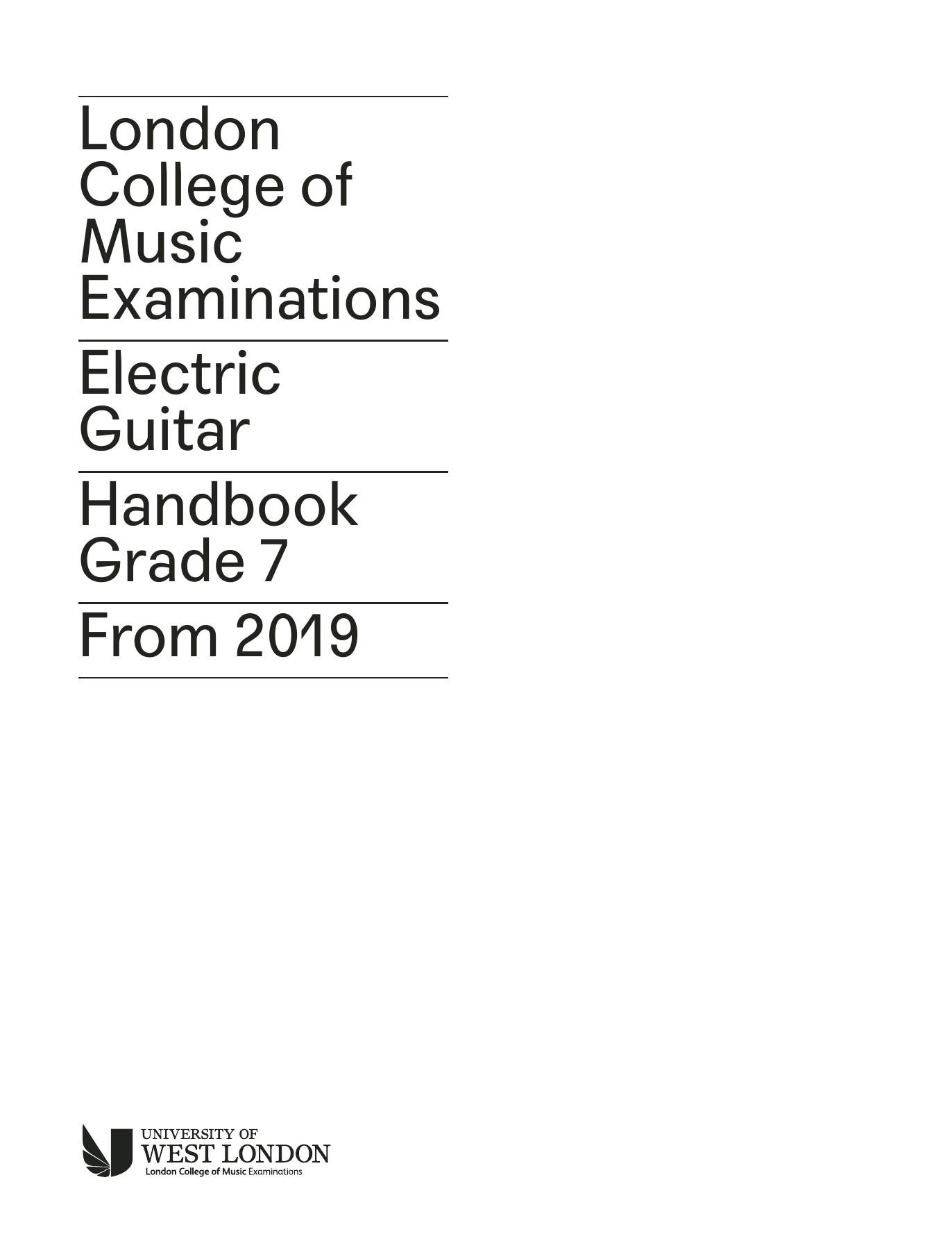 LCME LCME Electric Guitar Handbook 2019 - Grade 7 sheet music notes and chords arranged for Instrumental Method