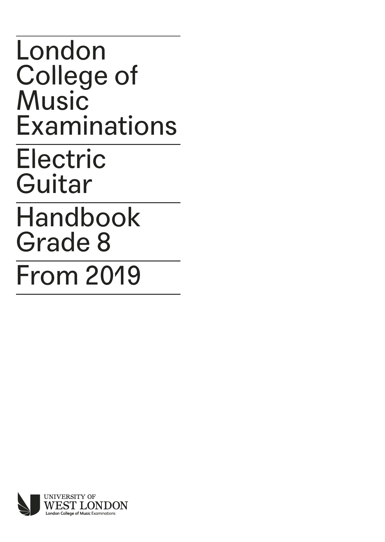 LCME LCME Electric Guitar Handbook 2019 - Grade 8 sheet music notes and chords arranged for Instrumental Method