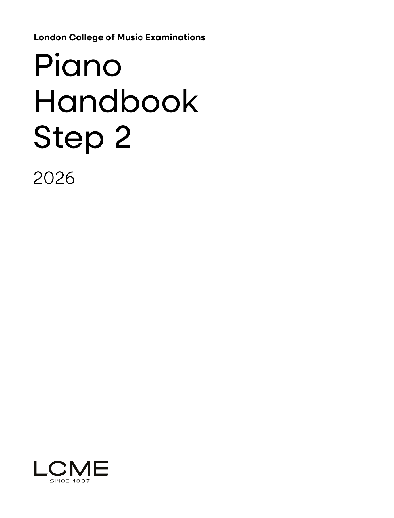 LCME LCME Piano Handbook 2026: Step 2 sheet music notes and chords arranged for Instrumental Method