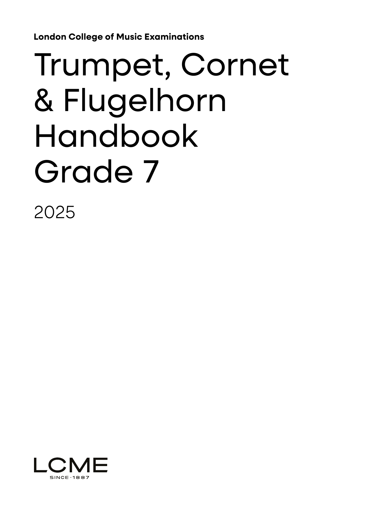 LCME LCME Trumpet, Cornet & Flugelhorn Handbook 2025: Grade 7 sheet music notes and chords arranged for Trumpet Solo