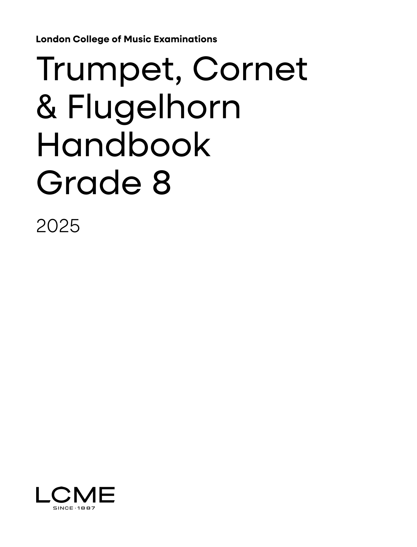 LCME LCME Trumpet, Cornet & Flugelhorn Handbook 2025: Grade 8 sheet music notes and chords arranged for Trumpet Solo