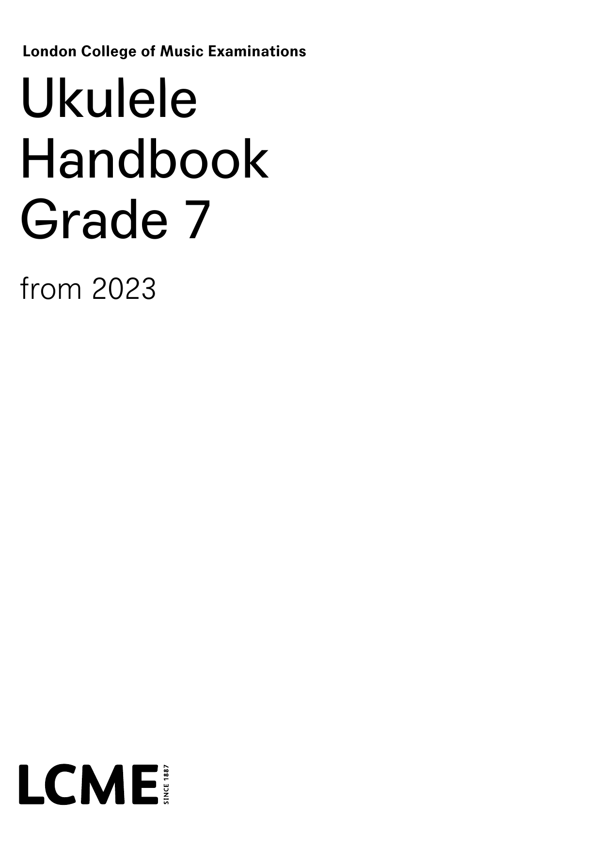 LCME LCME Ukulele Handbook Grade 7 sheet music notes and chords arranged for Instrumental Method