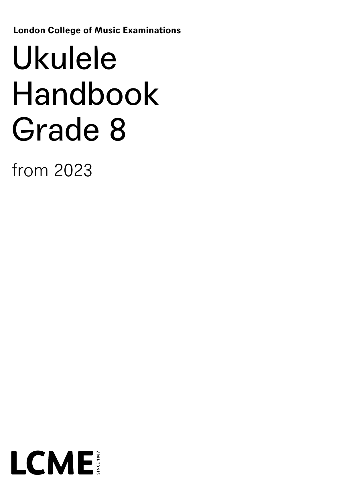 LCME LCME Ukulele Handbook Grade 8 sheet music notes and chords arranged for Instrumental Method