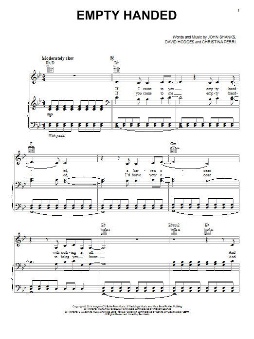 Lea Michele Empty Handed sheet music notes and chords arranged for Piano, Vocal & Guitar Chords (Right-Hand Melody)