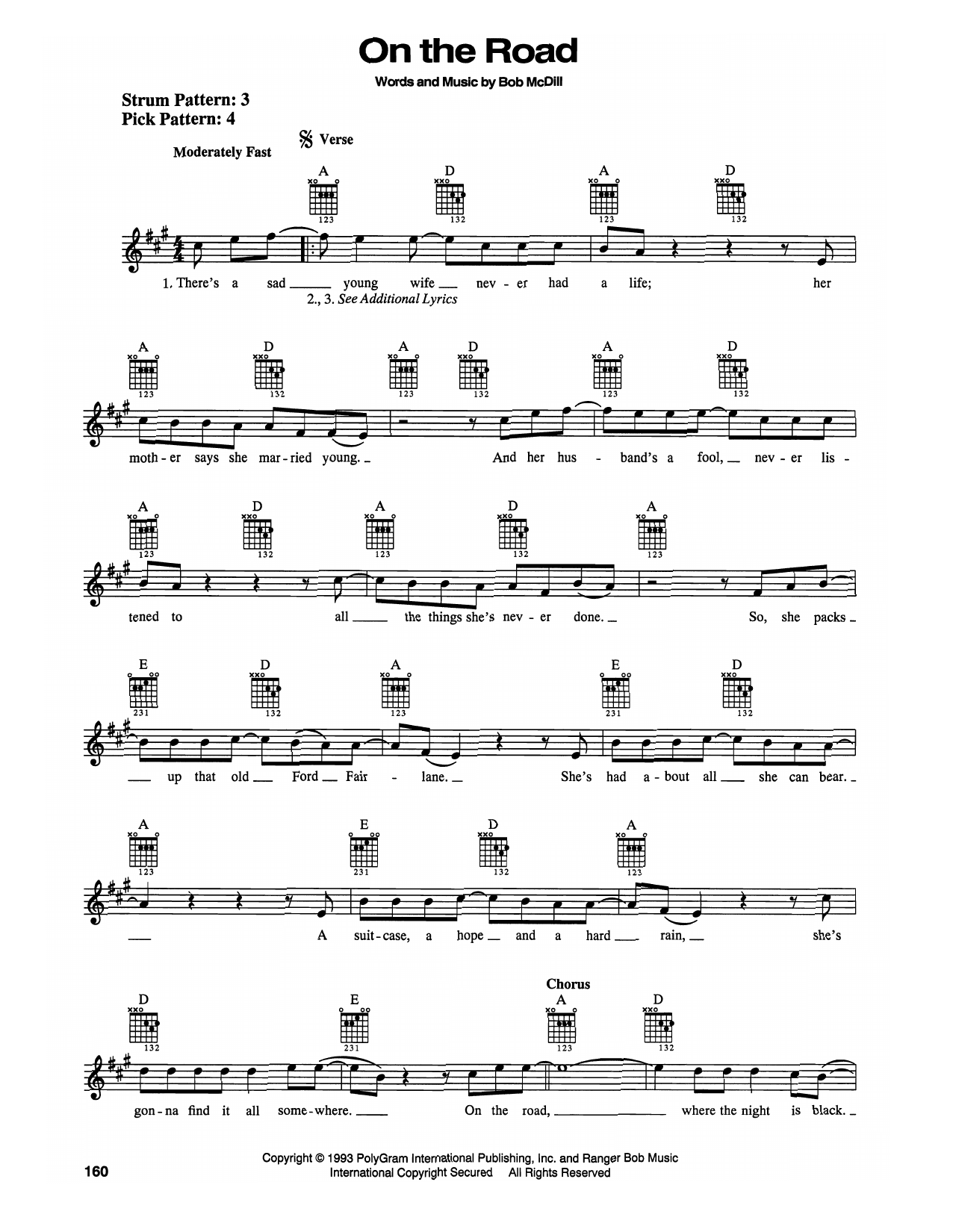 Lee Roy Parnell On The Road sheet music notes and chords arranged for Easy Guitar