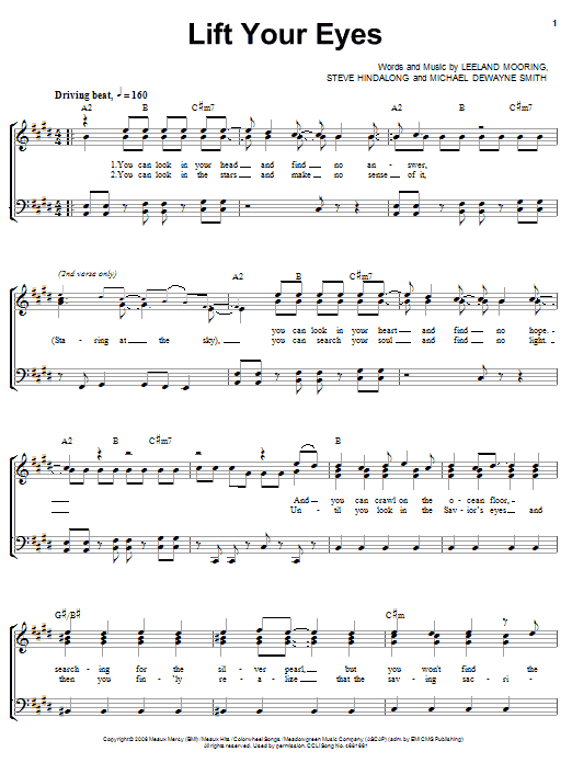 Leeland Lift Your Eyes sheet music notes and chords arranged for Piano, Vocal & Guitar Chords (Right-Hand Melody)