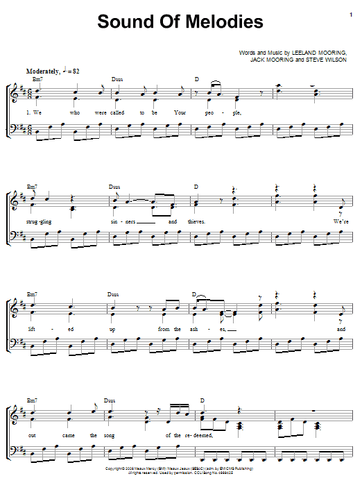 Leeland Sound Of Melodies sheet music notes and chords arranged for Piano, Vocal & Guitar Chords (Right-Hand Melody)