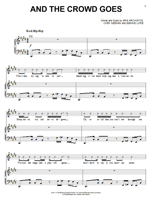 Lemonade Mouth (Movie) And The Crowd Goes sheet music notes and chords arranged for Piano, Vocal & Guitar Chords (Right-Hand Melody)