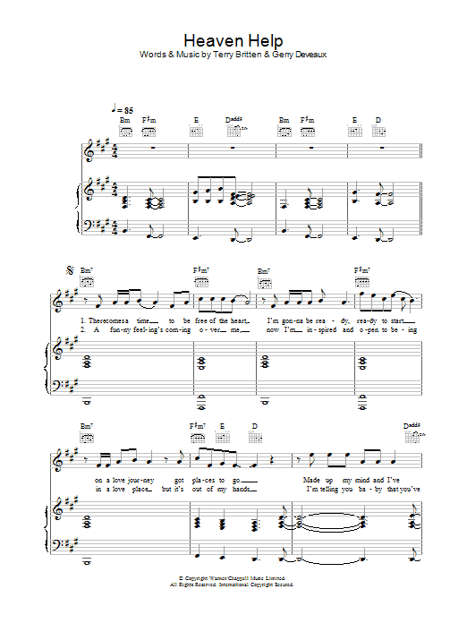 Lenny Kravitz Heaven Help sheet music notes and chords arranged for Piano, Vocal & Guitar Chords