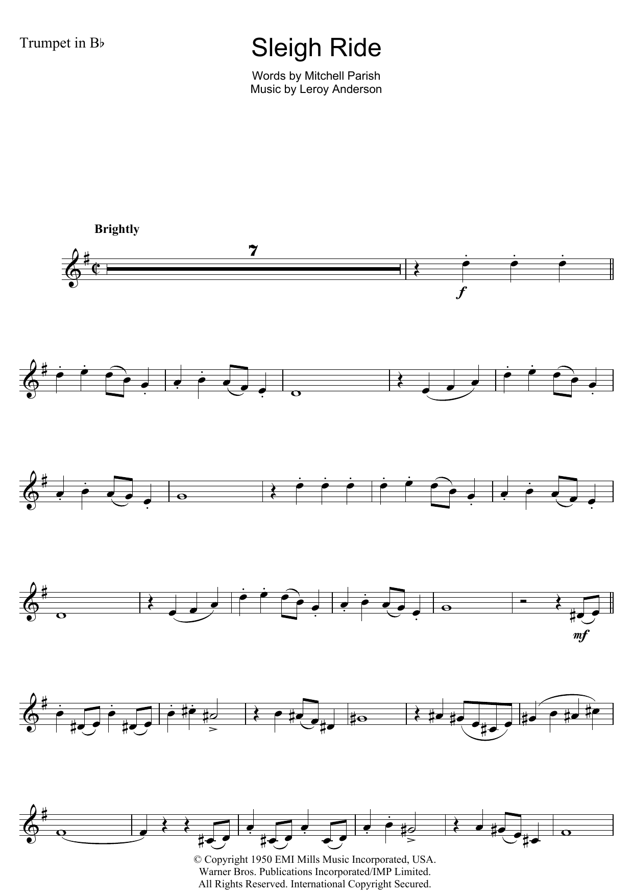 Leroy Anderson Sleigh Ride sheet music notes and chords arranged for Easy Ukulele Tab
