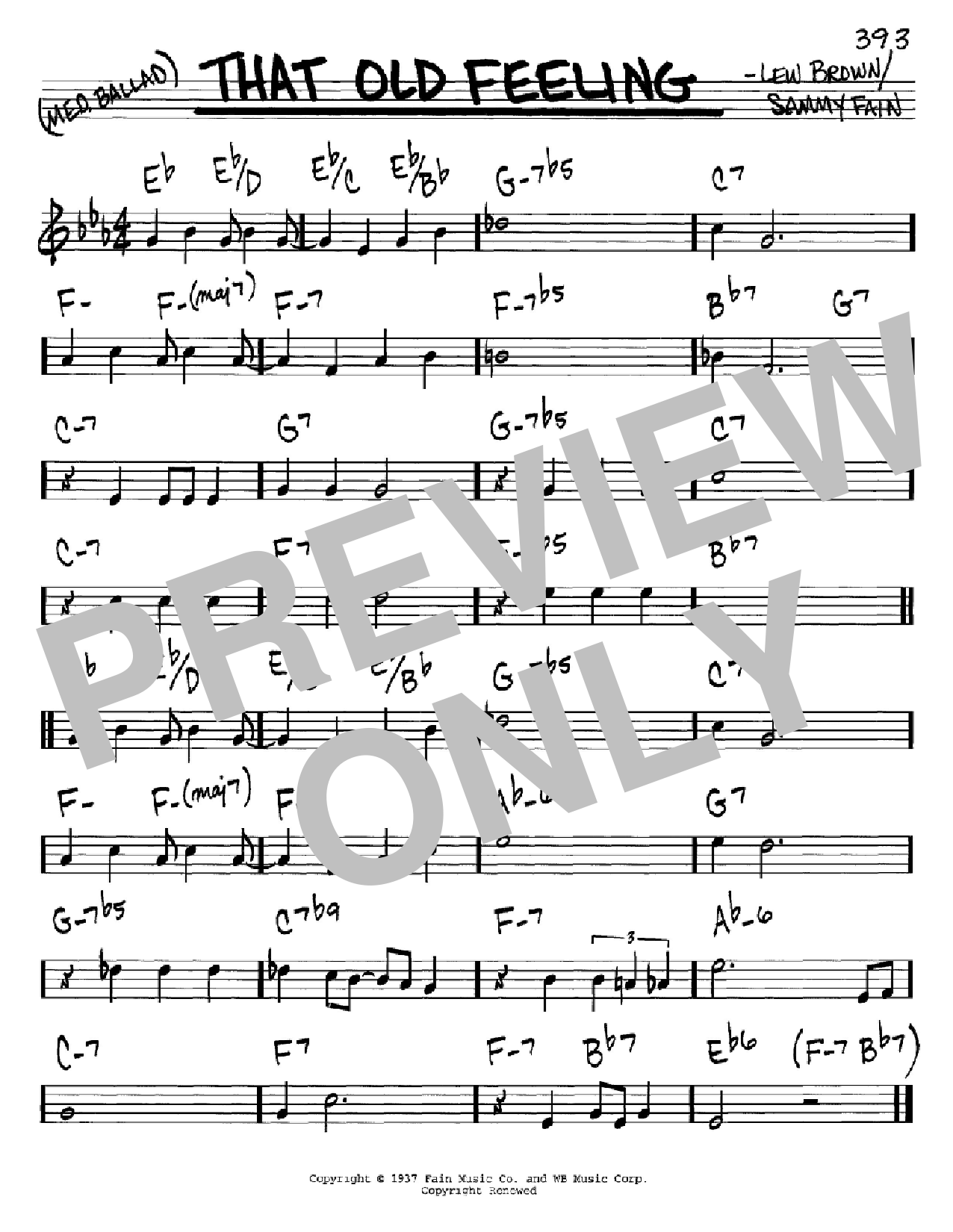 Lew Brown That Old Feeling sheet music notes and chords arranged for Ukulele