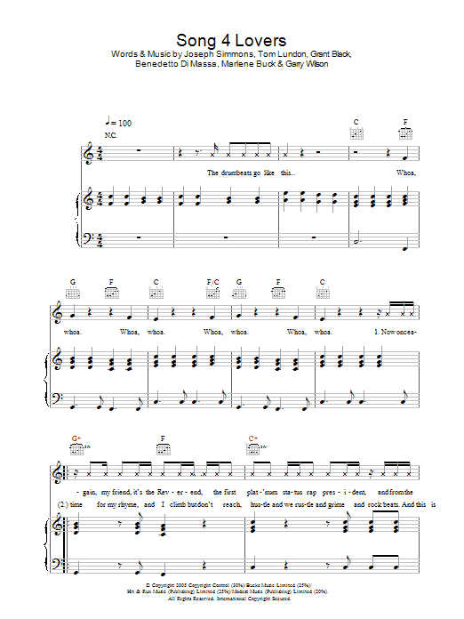 Liberty X Song 4 Lovers sheet music notes and chords arranged for Piano, Vocal & Guitar Chords