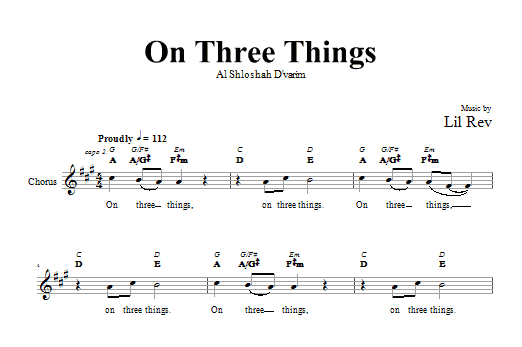 Lil Rev On Three Things sheet music notes and chords arranged for Lead Sheet / Fake Book