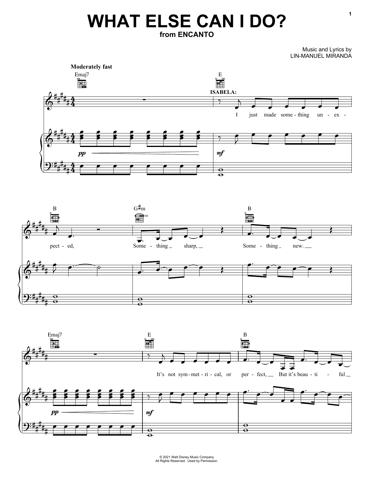 Lin-Manuel Miranda What Else Can I Do? (from Encanto) sheet music notes and chords arranged for Tenor Sax Solo