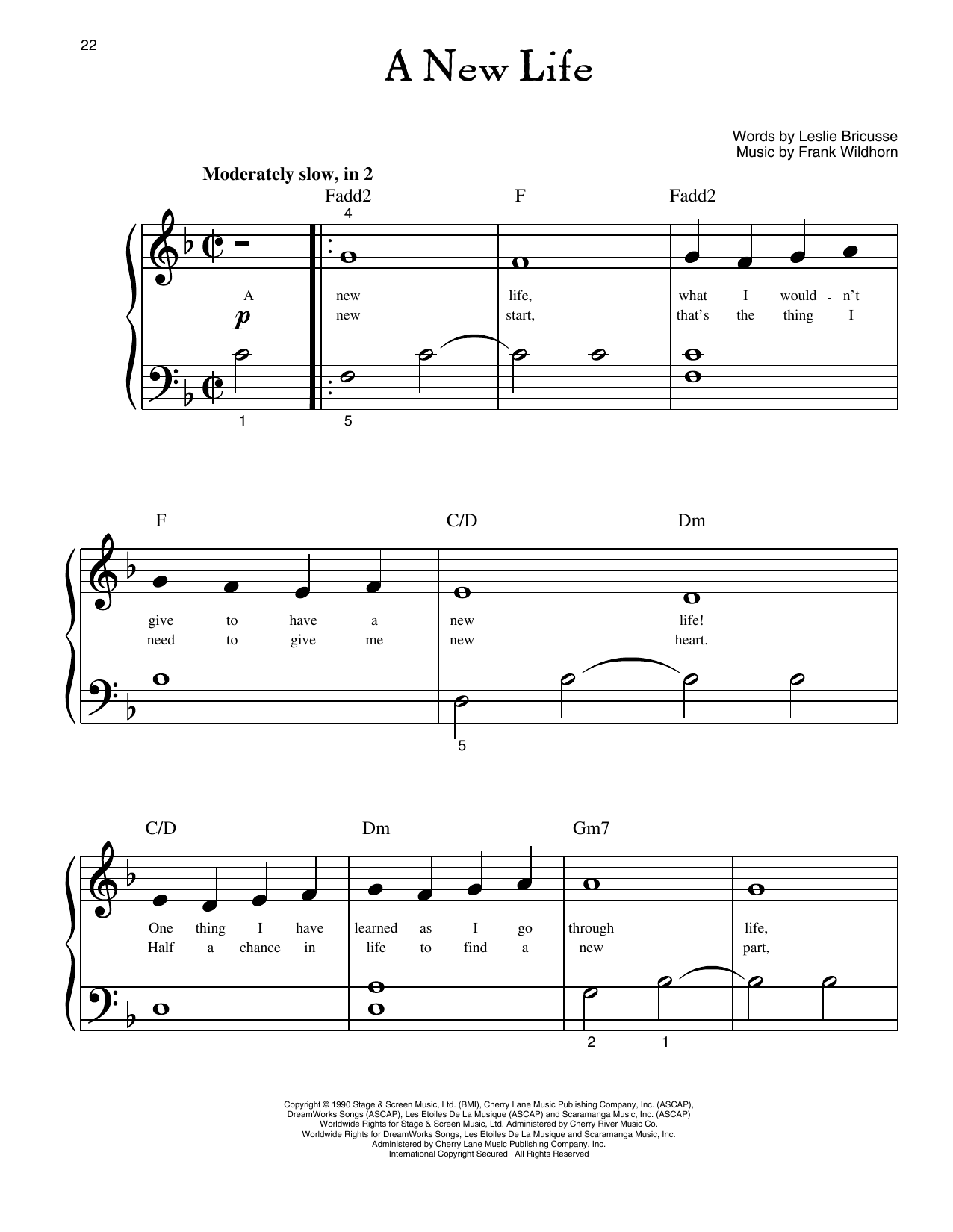 Linda Eder A New Life (from Jekyll And Hyde) sheet music notes and chords arranged for Big Note Piano