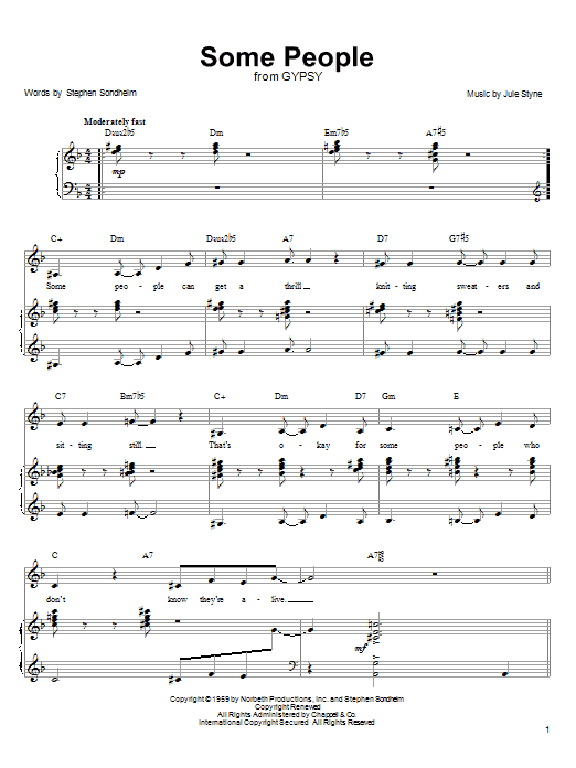 Linda Eder Some People sheet music notes and chords arranged for Piano, Vocal & Guitar Chords (Right-Hand Melody)