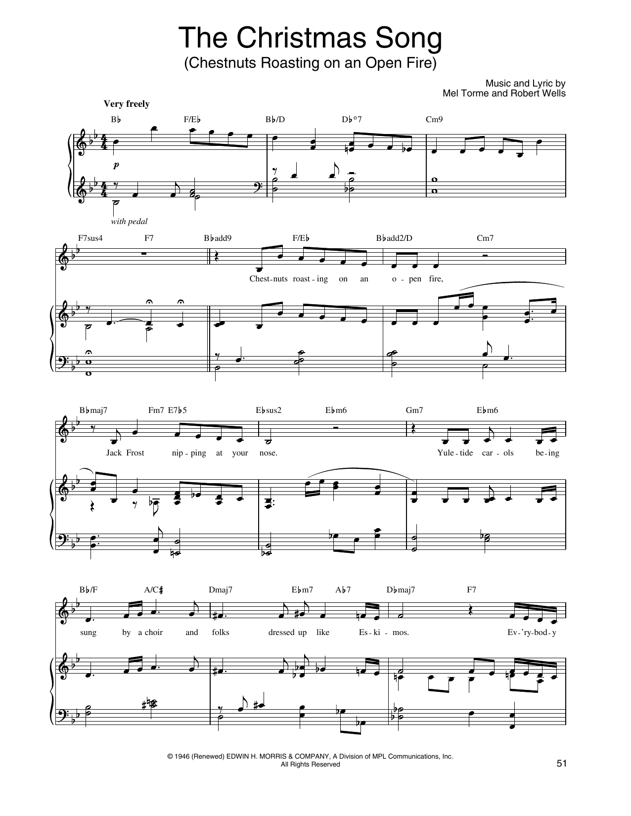 Linda Eder The Christmas Song (Chestnuts Roasting On An Open Fire) sheet music notes and chords arranged for Piano, Vocal & Guitar Chords (Right-Hand Melody)