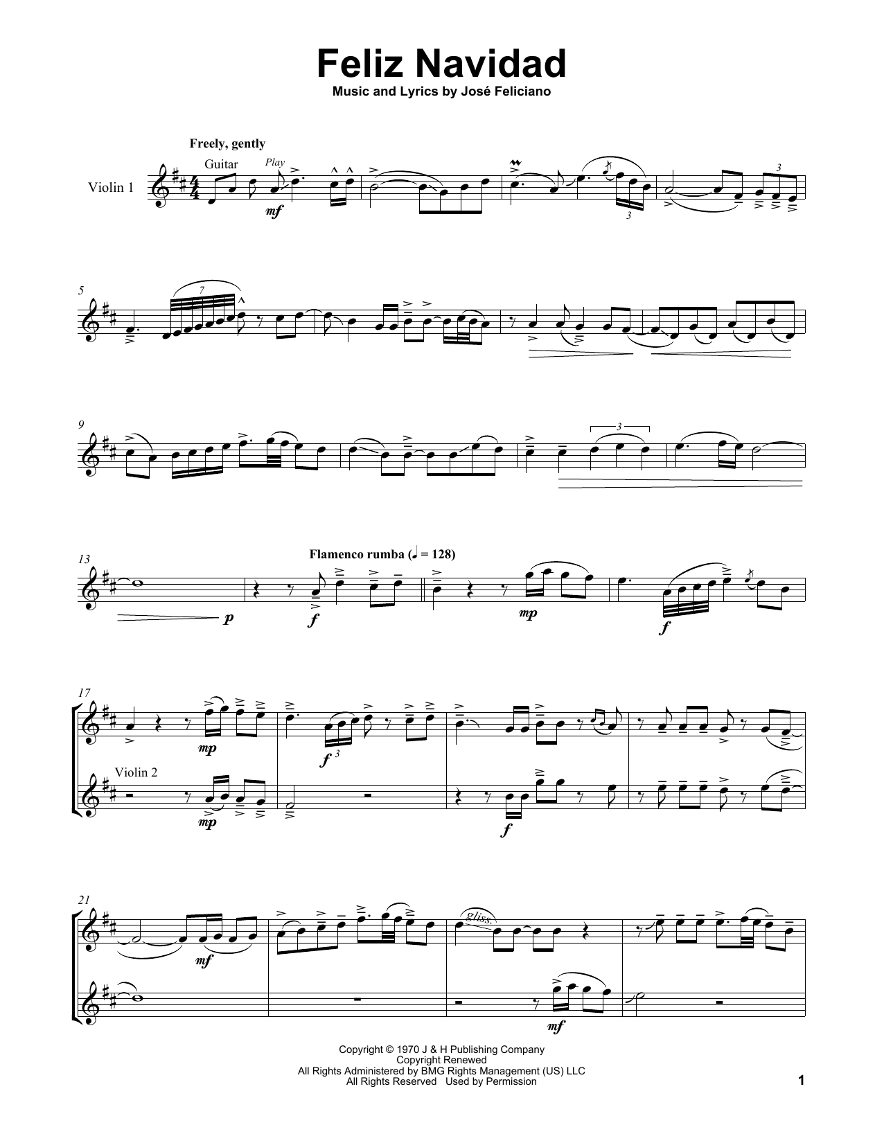 Lindsey Stirling Feliz Navidad sheet music notes and chords arranged for Violin Duet