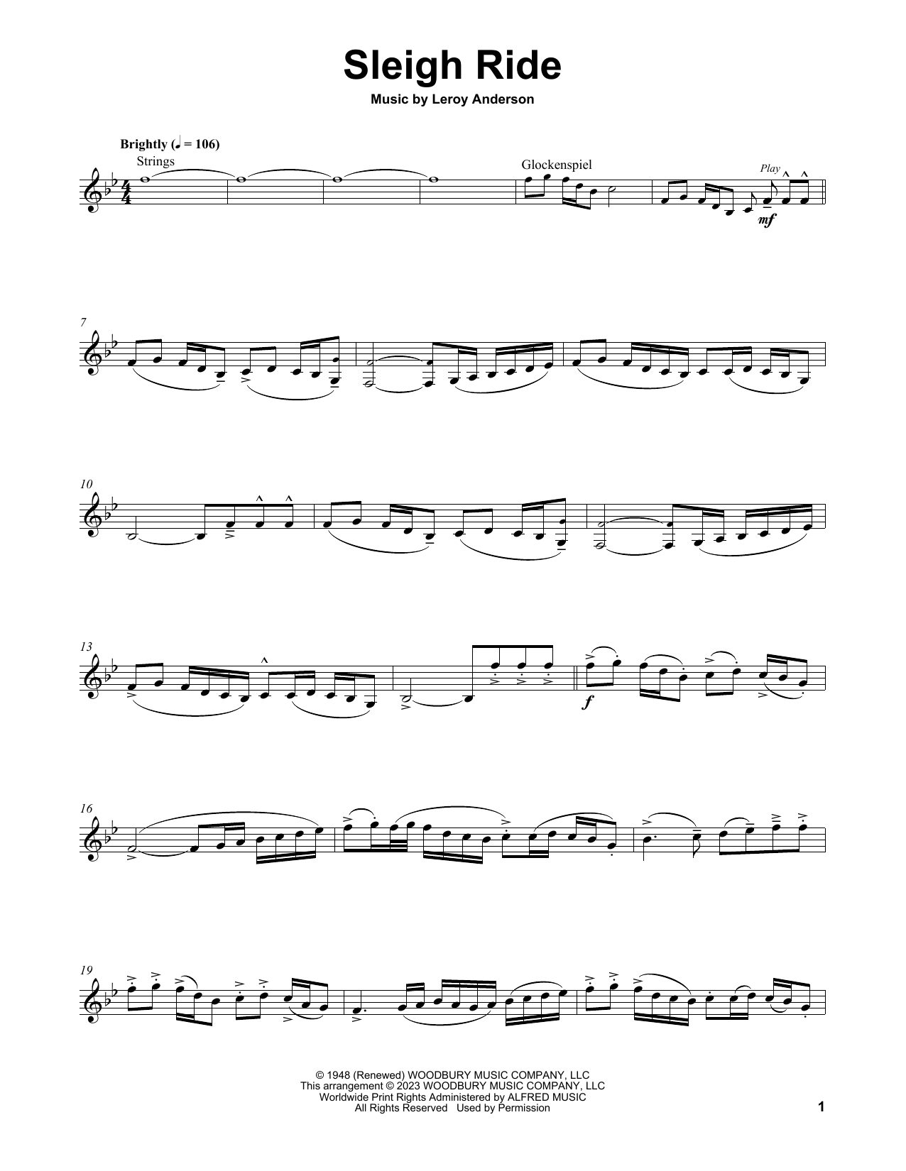 Lindsey Stirling Sleigh Ride sheet music notes and chords arranged for Violin Duet