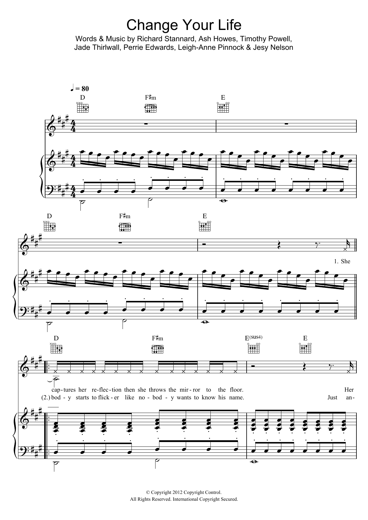 Little Mix Change Your Life sheet music notes and chords arranged for Piano, Vocal & Guitar Chords