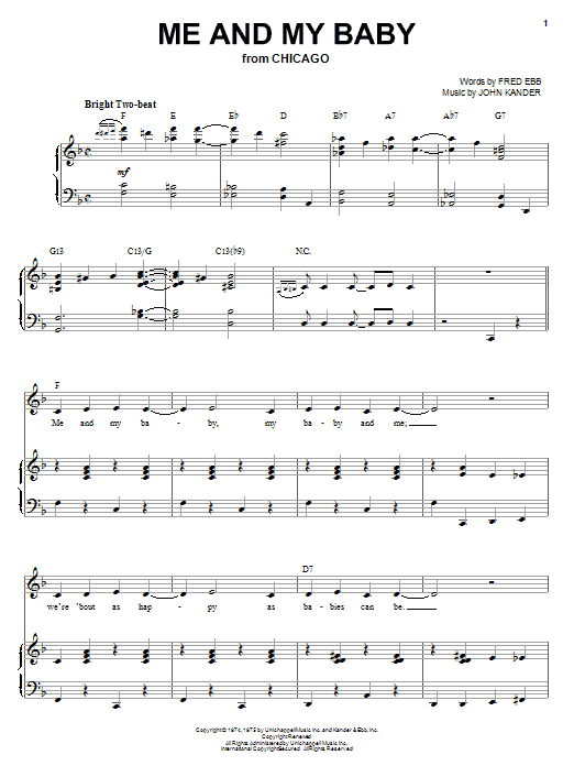 Liza Minnelli Me And My Baby sheet music notes and chords arranged for Piano & Vocal