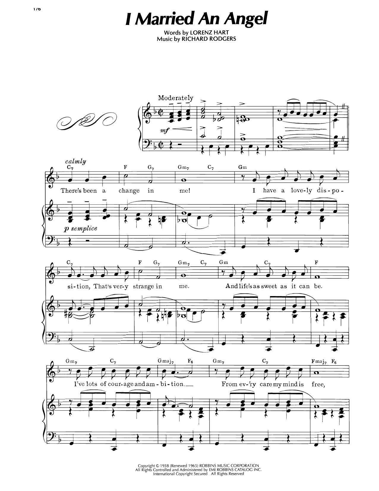 Lorenz Hart I Married An Angel sheet music notes and chords arranged for Piano, Vocal & Guitar Chords (Right-Hand Melody)