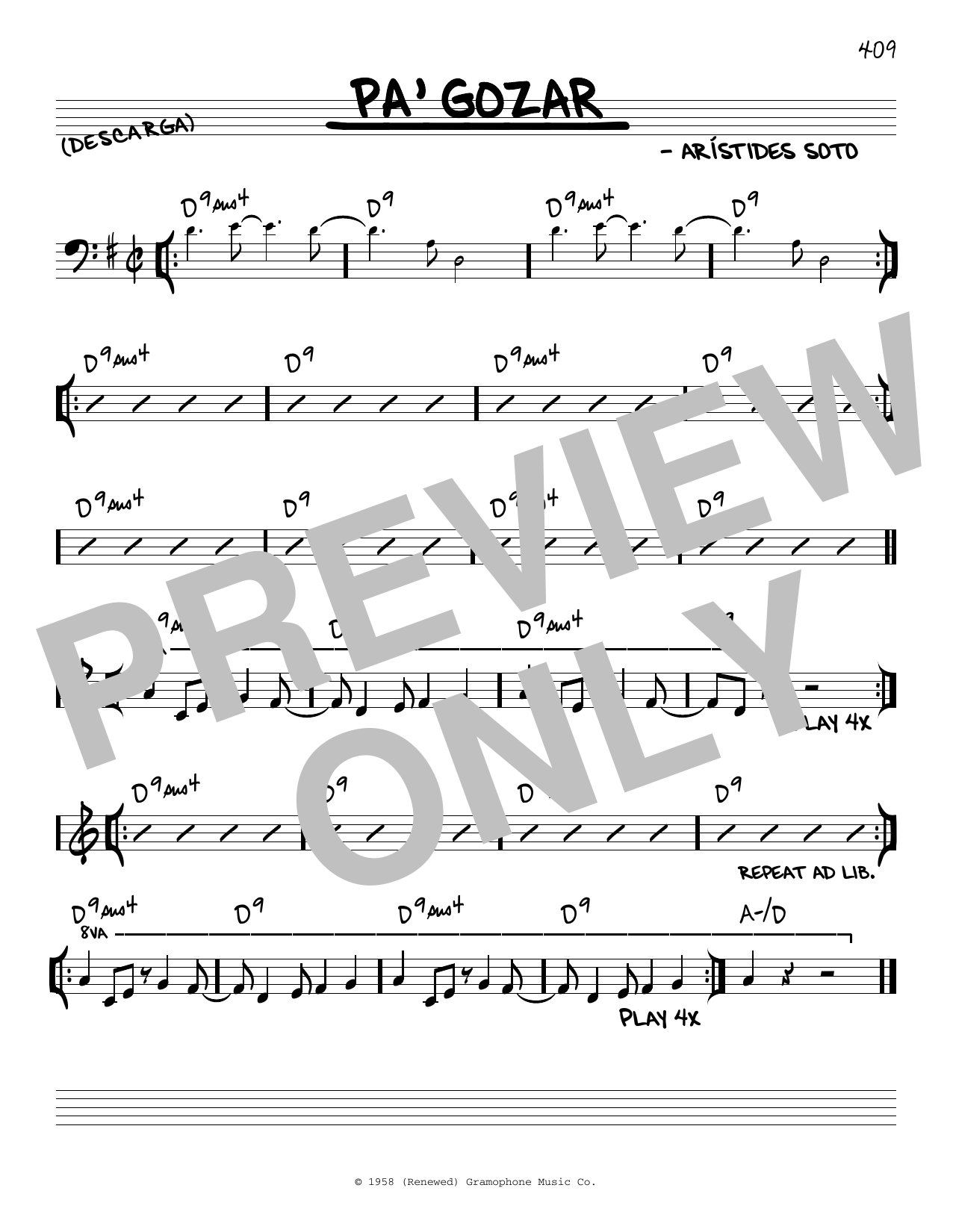 Los Amigos Pa' Gozar sheet music notes and chords arranged for Real Book – Melody & Chords