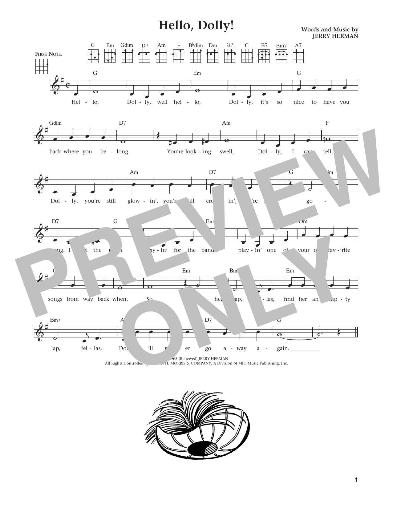 Louis Armstrong Hello, Dolly! (from The Daily Ukulele) (arr. Liz and Jim Beloff) sheet music notes and chords arranged for Ukulele