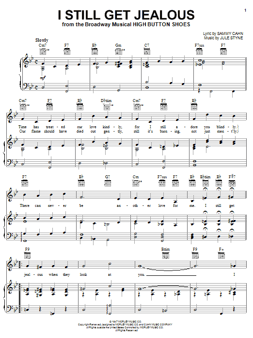 Louis Armstrong I Still Get Jealous sheet music notes and chords arranged for Piano, Vocal & Guitar Chords (Right-Hand Melody)