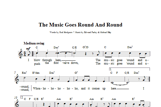 Louis Armstrong The Music Goes Round And Round sheet music notes and chords arranged for Lead Sheet / Fake Book