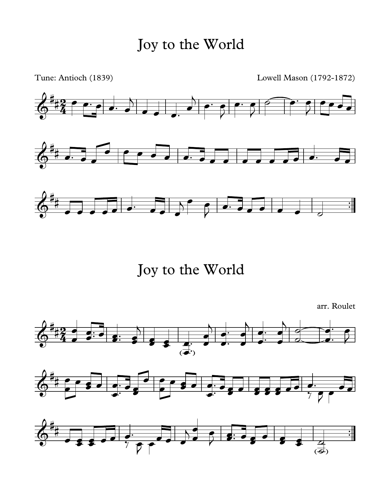 Lowell Mason Joy To The World (arr. Patrick Roulet) sheet music notes and chords arranged for Marimba Solo