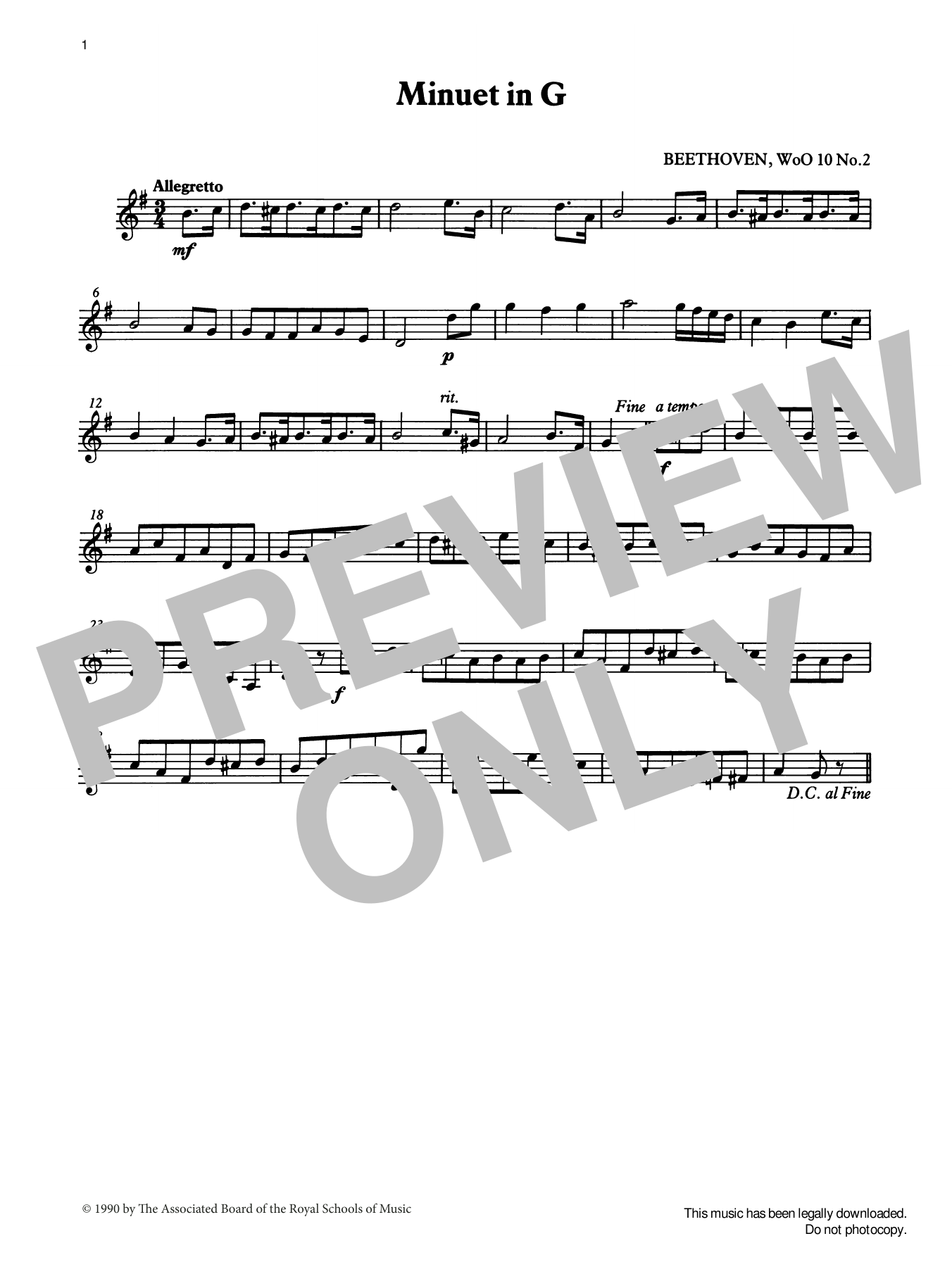 Ludwig van Beethoven Minuet in G (score & part) from Graded Music for Tuned Percussion, Book II sheet music notes and chords arranged for Percussion Solo