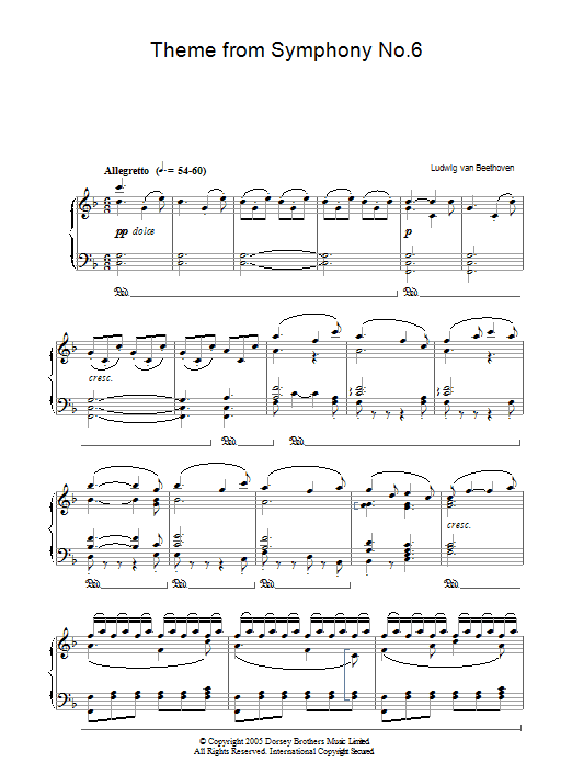 Ludwig van Beethoven Symphony No.6 (Pastoral), 5th Movement sheet music notes and chords arranged for Clarinet Solo