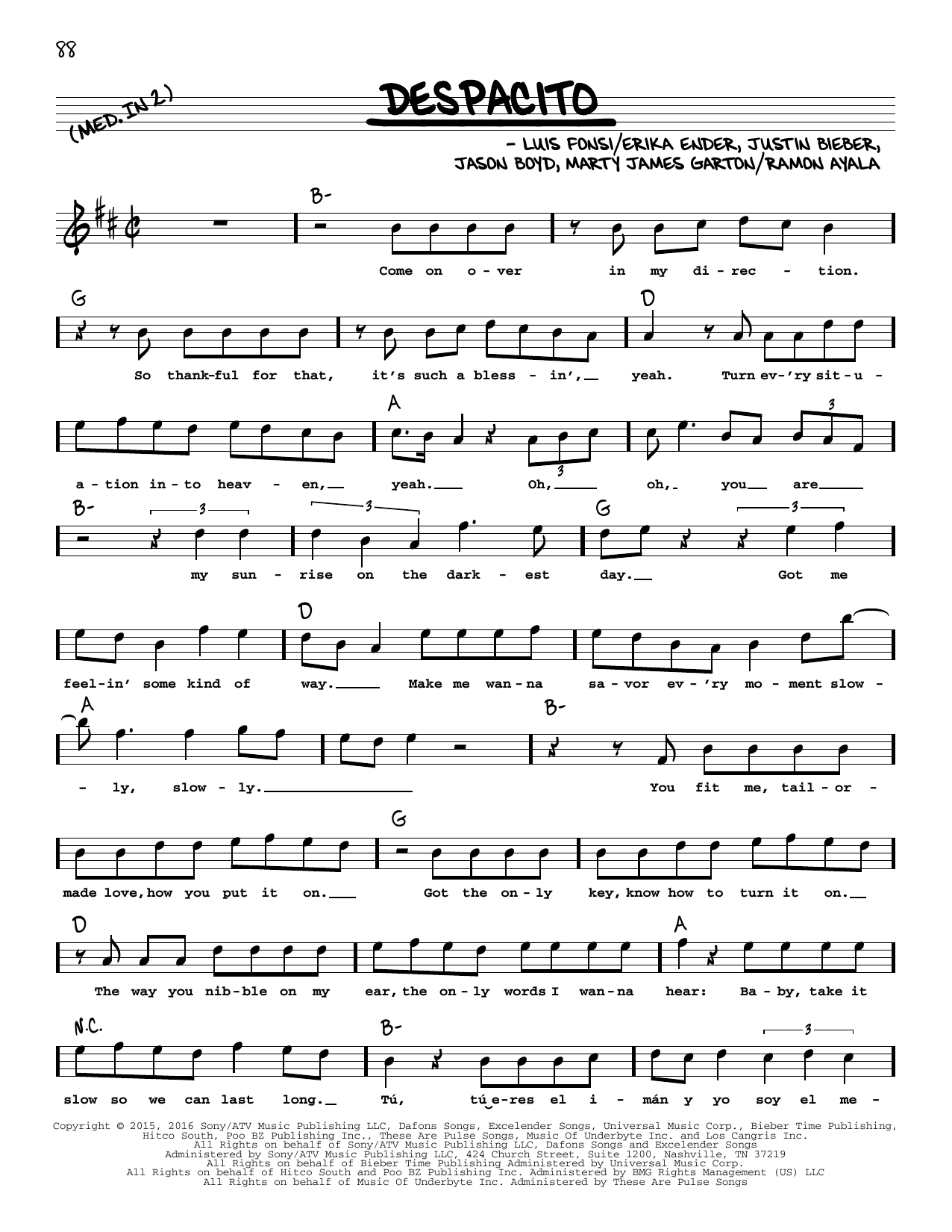 Luis Fonsi & Daddy Yankee Despacito (feat. Justin Bieber) sheet music notes and chords arranged for Trumpet Duet