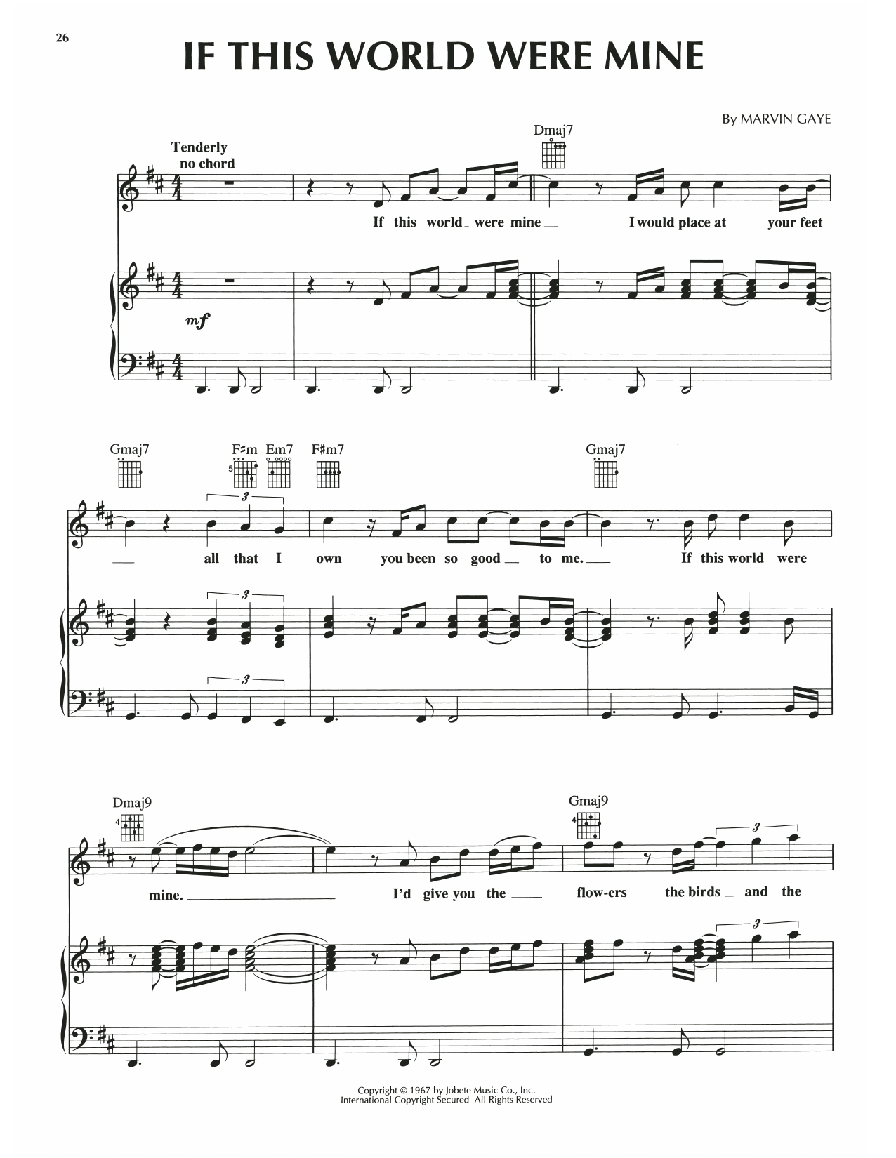 Luther Vandross and Cheryl Lynn If This World Were Mine sheet music notes and chords arranged for Piano, Vocal & Guitar Chords (Right-Hand Melody)