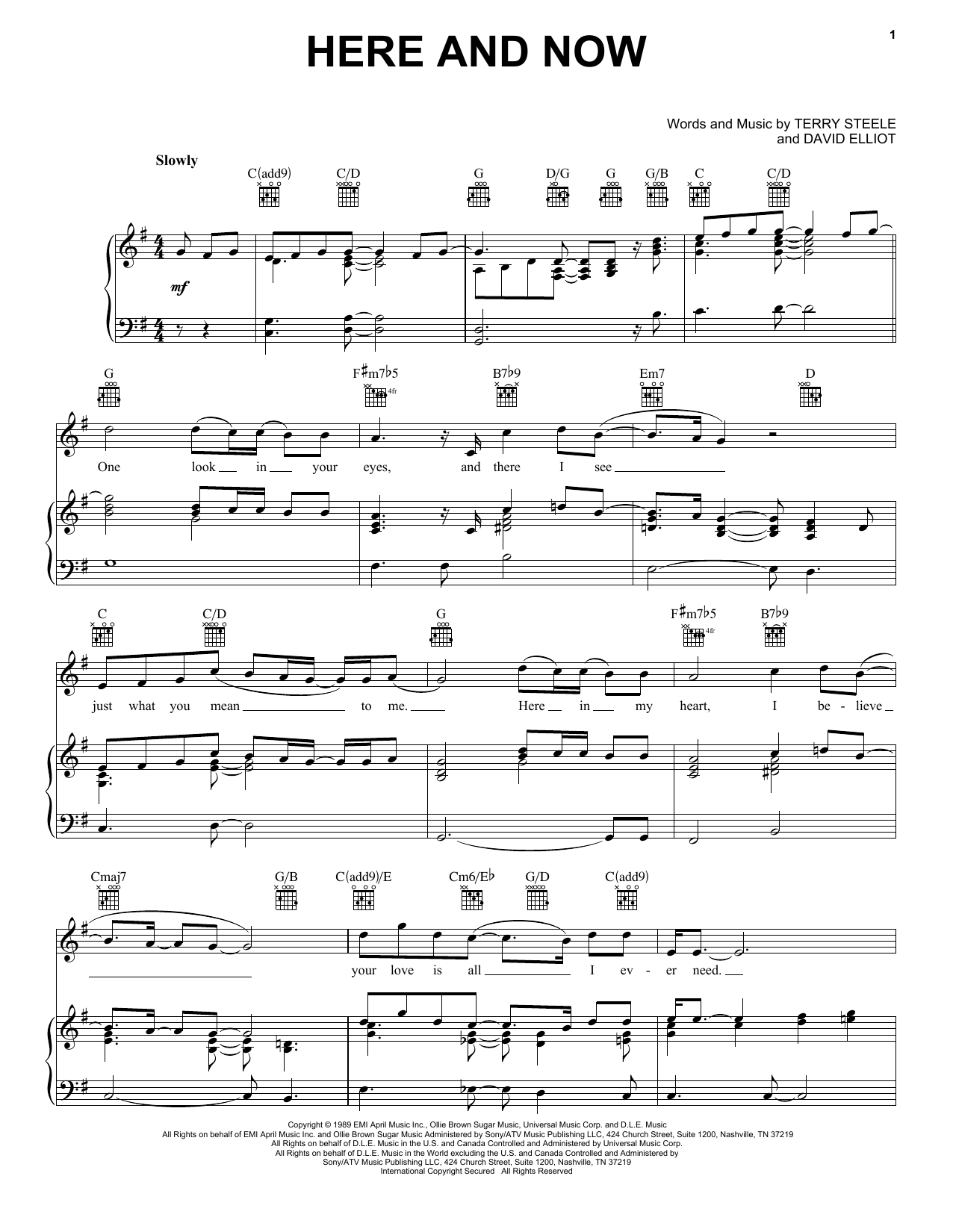 Luther Vandross Here And Now sheet music notes and chords. Download Printable PDF.
