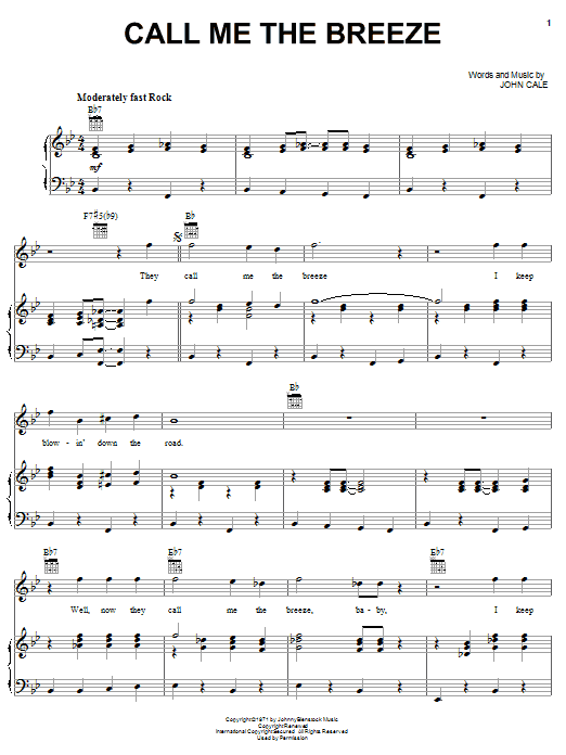 Lynyrd Skynyrd Call Me The Breeze sheet music notes and chords arranged for Mandolin Chords/Lyrics