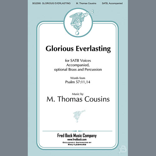 Easily Download M. Thomas Cousins Printable PDF piano music notes, guitar tabs for  SATB Choir. Transpose or transcribe this score in no time - Learn how to play song progression.