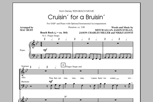 Mac Huff Cruisin' For A Bruisin' sheet music notes and chords arranged for 2-Part Choir