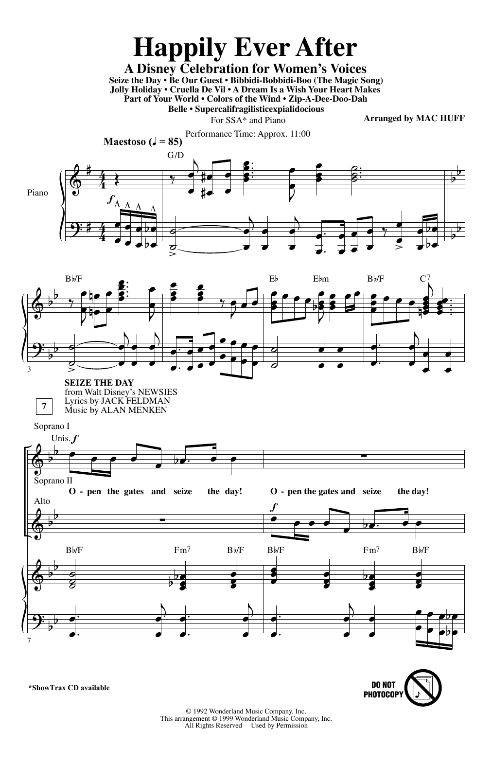Mac Huff Happily Ever After - A Disney Celebration for Women's Voices (Medley) sheet music notes and chords arranged for SSA Choir