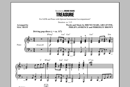 Mac Huff Treasure sheet music notes and chords arranged for SATB Choir