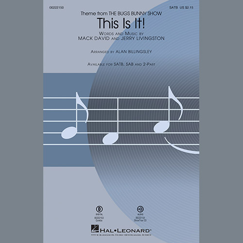 Easily Download Mack David & Jerry Livingston Printable PDF piano music notes, guitar tabs for  SAB Choir. Transpose or transcribe this score in no time - Learn how to play song progression.