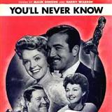 Mack Gordon 'You'll Never Know' Piano, Vocal & Guitar Chords