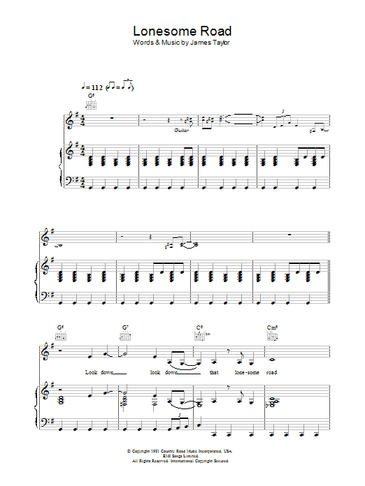 Madeleine Peyroux That Lonesome Road sheet music notes and chords arranged for Piano, Vocal & Guitar Chords