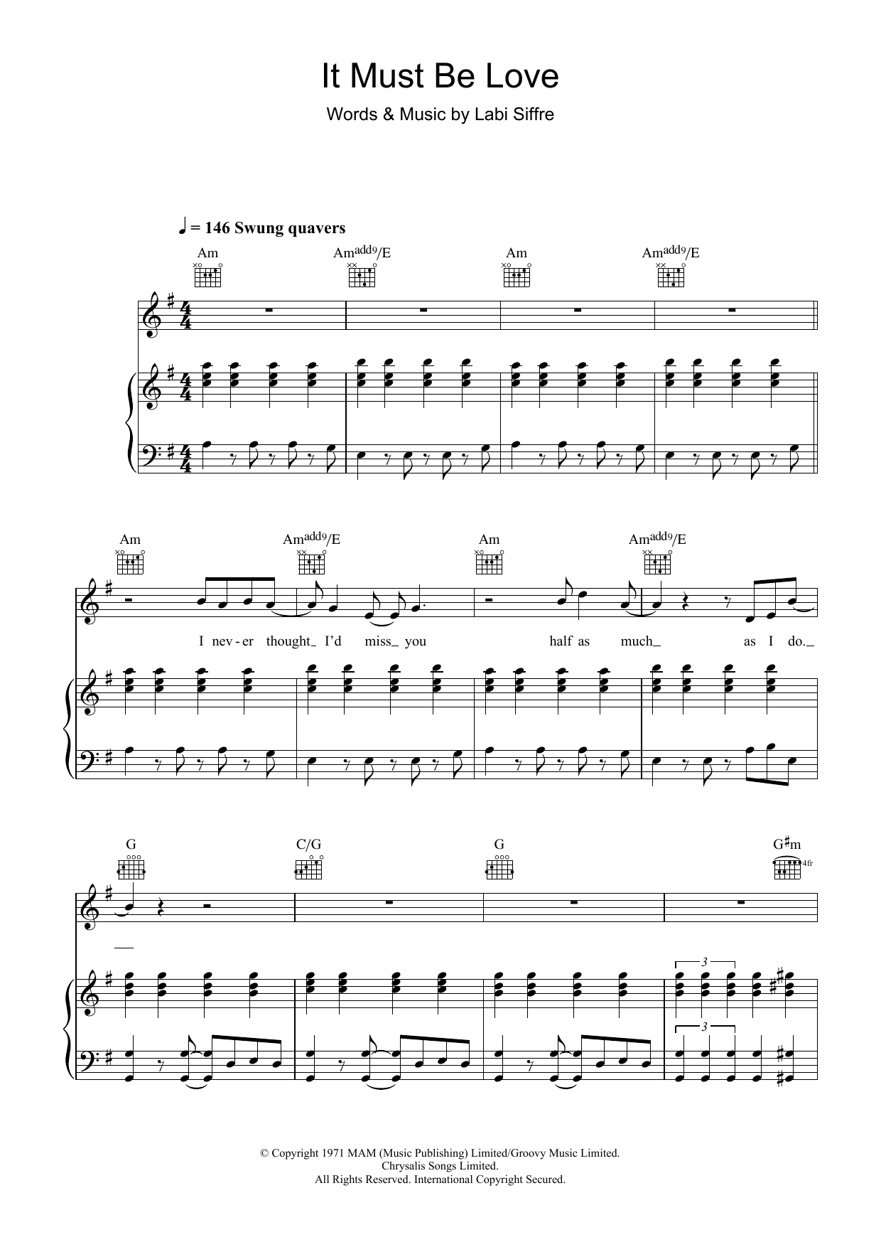 Madness It Must Be Love sheet music notes and chords arranged for Ukulele