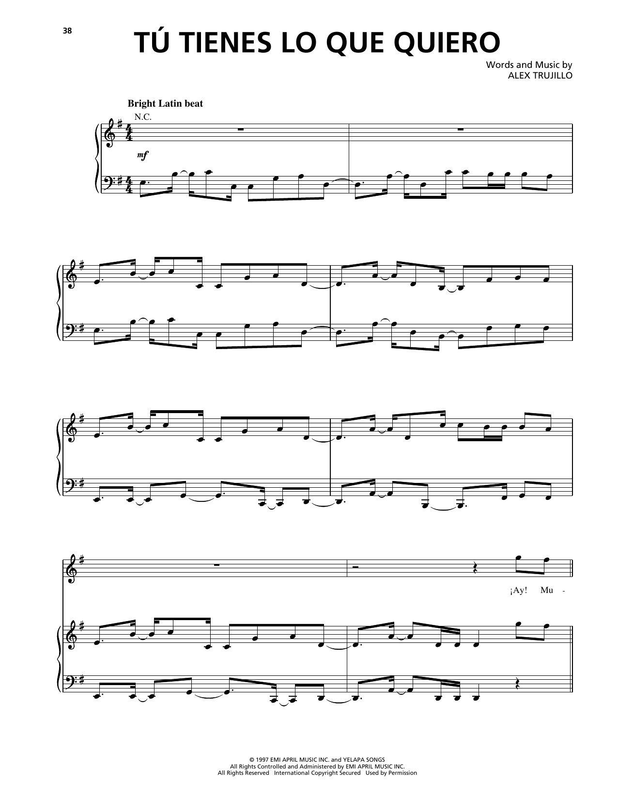 Maná Tu Tienes Lo Que Quiero sheet music notes and chords arranged for Piano, Vocal & Guitar Chords (Right-Hand Melody)